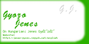 gyozo jenes business card